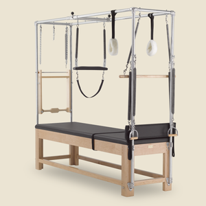 GRATZ PILATES DESIGNER CADILLAC IN MAPLE WOOD WITH BELLY STRAP AND KUNA BOARD